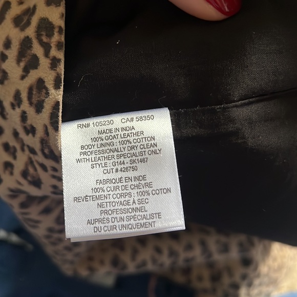 Joie Leather Leopard Skirt - Picture 5 of 6